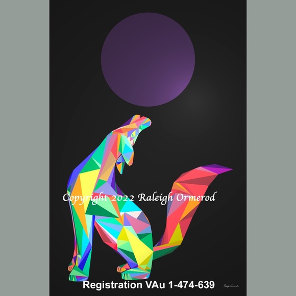 Song Dog, Dark Moon by Raleigh Ormerod, 20x30 - Picture 1 of 2